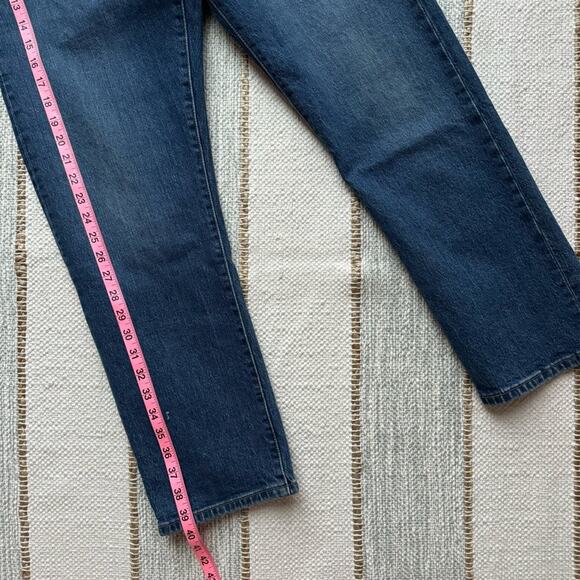 Levi’s 501 Charleston Outlasted Blue 36200-0157 Straight Leg High Rise Crop Jean - Picture 3 of 13